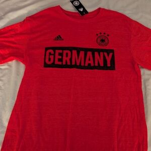 Red Heather Adidas Germany Football/Soccer T Shirt